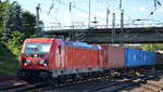 DB Cargo Deutschland AG  187 145  [NVR-Number: 91 80 6187 145-8 D-DB] mit Containerzug am 30.06.18 Bf. Hamburg-Harburg.