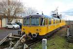 DB Netz Gleissmesszug 725 002-9 am 07.01.18 in Hanau Hbf von einen Bahnsteig aus gemacht