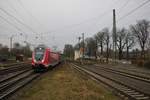 DB Regio Bombardier Twindexx 445 050 am 12.12.20 in Hanau Hbf von einen Bahnsteig aus gemacht