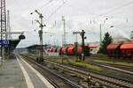 Flügelsignale am 23.12.22 in Hanau Hbf Südseite vom Bahnsteigende aus fotografiert