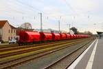 DB Cargo Kaliwagen am 02.12.23 in Hanau Hbf vom Bahnsteig aus fotografiert