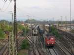 Blick ber das sdliche Gleisfeld des Hanauer Hauptbahnhofs im September 2004.