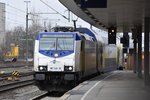 HANNOVER, 19.03.2016, ME 146-16 der Bahngesellschaft metronom als RE2 nach Göttingen bei der Einfahrt in Hannover Hbf