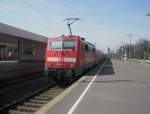 Hier 111 142-6 mit RE14210 von Braunschweig Hbf.