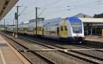 Ein Metronom von Gttingen nach Uelzen verlsst am 23.08.11 den Hbf Hannover.