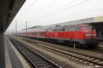 218 448-9 mit dem RE (RE 14066) aus Bad Harzburg im Hannover Hbf. 22.11.2011