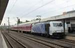 185 663 mit einem Sonderzug in Hannover HBF am 28.06.2013.