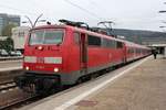 Am 02.10.2017 steht RB15358 nach Frankfurt im Hauptbahnhof Heidelberg.