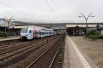 Am 25.10.2017 steht eine Süwex Doppeltraktion als RE14 im Hauptbahnhof Heidelberg.