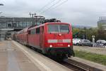 Am 25.10.2017 wird ein RE nach Frankfurt im Hauptbahnhof Heidelberg bereitgestellt.