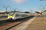 Abellio Bombardier Talent2 8442 118 und 8442 xxx am 10.01.22 in Heidelberg Hbf 