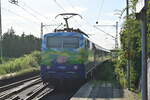 Nachschuß auf Hilde alias 111 074 mit dem Murgtäler auf dem Rückweg nach Ludwigshafen Hbf in Pfaffengrund/Wieblingen am 3.7.2022