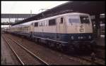 111106 mit dem FD  Schwarzwald  am 11.8.1989 um 13.48 Uhr im HBF Heidelberg.