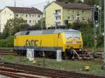 DB Systemtechnik 120 160-7 steht am 25.09.15 in Heidelberg Hbf vom Bahnsteig aus fotografiert