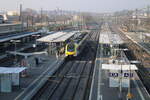 Arverio ET 4.05 A (94 80 1428 019-2 D-GABW) als RE 19062 von Stuttgart Hbf nach Würzburg Hbf, am 05.02.2025 in Heilbronn Hbf.