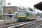 26. Februar 2013, die agilis betreibt seit Sommer 2008 einige oberfränkische Nahverkehrsleistungen. Hier fährt ag 84538 Weiden - Bad Rodach in den Bahnhof Bahnhof Hochstadt-Marktzeuln ein.