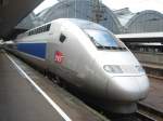 TGV 9573 aus Gare de l'Est (Paris) zur Weiterfahrt nach Stuttgart im Karlsruher Hbf.