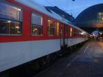 Der NachtZug 261 und die Kurswagen 40261 aus Milano Centrale im Karlsruher Hbf am 02.07.07