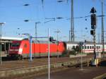 Hauptbahnhof Karlsruhe am 08.01.2005, stlich der Halle.