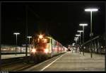 110 329+115 114+110 231 stehen gegen 22 Uhr bereit um richtung Frankfurt am Main zu fahren. Jedoch wird noch eine Stunde vergehen bis der Zug sein grnes Signal bekommt. Aufgenommen am 09.04.10