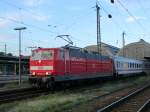 Die lteste aktive 181-er; 181-204 fhrt am 7.8.10 mit dem EC 360 nach Strabourg aus dem Karlsruher Hbf heraus.