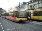 Eine VBK Straenbahn in Karlsruhe Hbf am 15.01.11