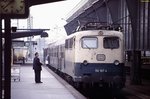 110 167 mit N 7262 nach Heidelberg im Hbf. Karlsruhe - 02.03.1991