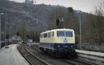 E-LOK 111 025-3 SOLOFAHRT SIEGSTRECKE IN KIRCHEN  Die bildschöne 111 erhält am 28.2.22 im Bahnhof KIRCHEN/Sieg Freie Fahrt in  Fahrtrichtung BETZDORF/KÖLN......