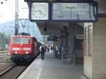 Am Gleis 8 des Koblenzer Hbf steht 181-209 mit IC 432 Rtg. Luxembourg 'ne Minute vor der Abfahrt. Koblenz, der 23.7.08