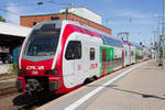 CFL 2308 verlässt Koblenz Hbf als RE11 Zugteil nach Luxembourg, am 13.05.2019.