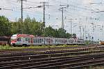 Nachschuss auf VIAS ET 405 B (428 639-9), als dieser am Nachmittag des 22.06.2019 zusammen mit VIAS ET 303 B (427 651-5) auf dem Weg von Frankfurt (Main) Hbf nach Neuwied waren und hier am