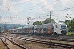 Am Nachmittag des 22.06.2019 fuhr NX 462 020 zusammen mit NX 462 028 als RE 5 (Koblenz Hbf - Wesel) am Rangierbahnhof und DB Museum in Koblenz Lützel vorbei in Richtung Andernach.