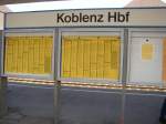 Der Fahrplan des Koblenzer Hauptbahnhof!!! 06.08.07