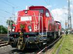 Eine Voith Gravita der Baureihe 261 mit einer Lok der Baureihe 294 am Rangierbahnhof Koblenz Lützel. Aufgenommen beim Sommerfest des DB Museums Koblenz am 08.06.2013