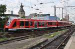 620 513-1 fährt am 16.8.2017 als RB24 (RB91824)  Eifel-Bahn  von Erftstadt nach Köln Messe/Deutz in den Kölner Hauptbahnhof ein.