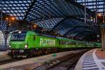 193 862-0 mit Flixtrain nach Leipzig in Köln Hbf, am 08.09.2023.