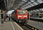 143 009-9 mit Dostos im Hauptbahnhof Kln - 12.07.2013