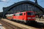 111 118 DB mit AKE-Rheingold in Köln Hbf, am 22.06.2022.