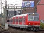 Die S6 nach Essen , Steuerwagen vorraus , in Kln Hbf.