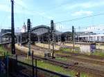 Blick von Südosten auf den Hauptbahnhof Köln am 14.08.2010.