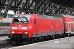 Hier steht 146 029 mit einem RE5 nach Emmerich am 21.12.13 in Köln Hbf.