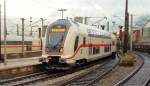 Neuer IC- Doppelstock- Steuerwagen  Magdeburger- Börde  bei Testfahrt im Hauptbahnhof Köln am 25.11.2015