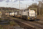 Nexrail 4185 108 mit einem sehr langen KLV in Köln West am 31.01.2025