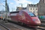 Thalys PBKA 4346 verlsst die Rheinmetropole und fhrt ber den Hasaring nach Paris-Nord (2. Juli 2008). Der gotische Dom steht im Hintergrund.