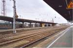 Deutschland\Bahnhfe\Kthen(Anhalt)  Zu sehen ist Gleis 3 hier fahren die Zge Richtung Dessau und Gleis 4 wo die Zge Richtung Halle(Saale)fahren