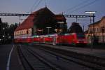 Malerischer Endbahnhof der Schwarzwaldbahn. Weil die AL-Aufnahme mit dem falschen Seehas ganz ordentlich aussah, musste auch noch die Schwarzwaldbahn dran glauben. Die wollte allerdings nicht stillhalten... dafr aber das historische Konzilsgebude. (Konstanz, 23. August 2009)