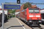 KONSTANZ (Landkreis Konstanz), 21.09.2011, 146 236-5 als RE 4722 nach Karlsruhe Hbf bei der Ausfahrt