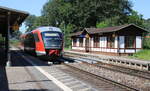 DB 642 038 als RB 5446 (U28)  von Rumburk nach Děčín hl.n., am 29.07.2024 in Krippen.