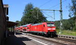 DB 146 213-4 mit der S 31736 (S1) von Schöna nach Meißen Triebischtal, am 29.07.2024 in Krippen.