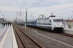 101 058-7 erreicht am Mittag des 29.09.21 mit dem Connecting Europe Express den Leipziger Hbf.